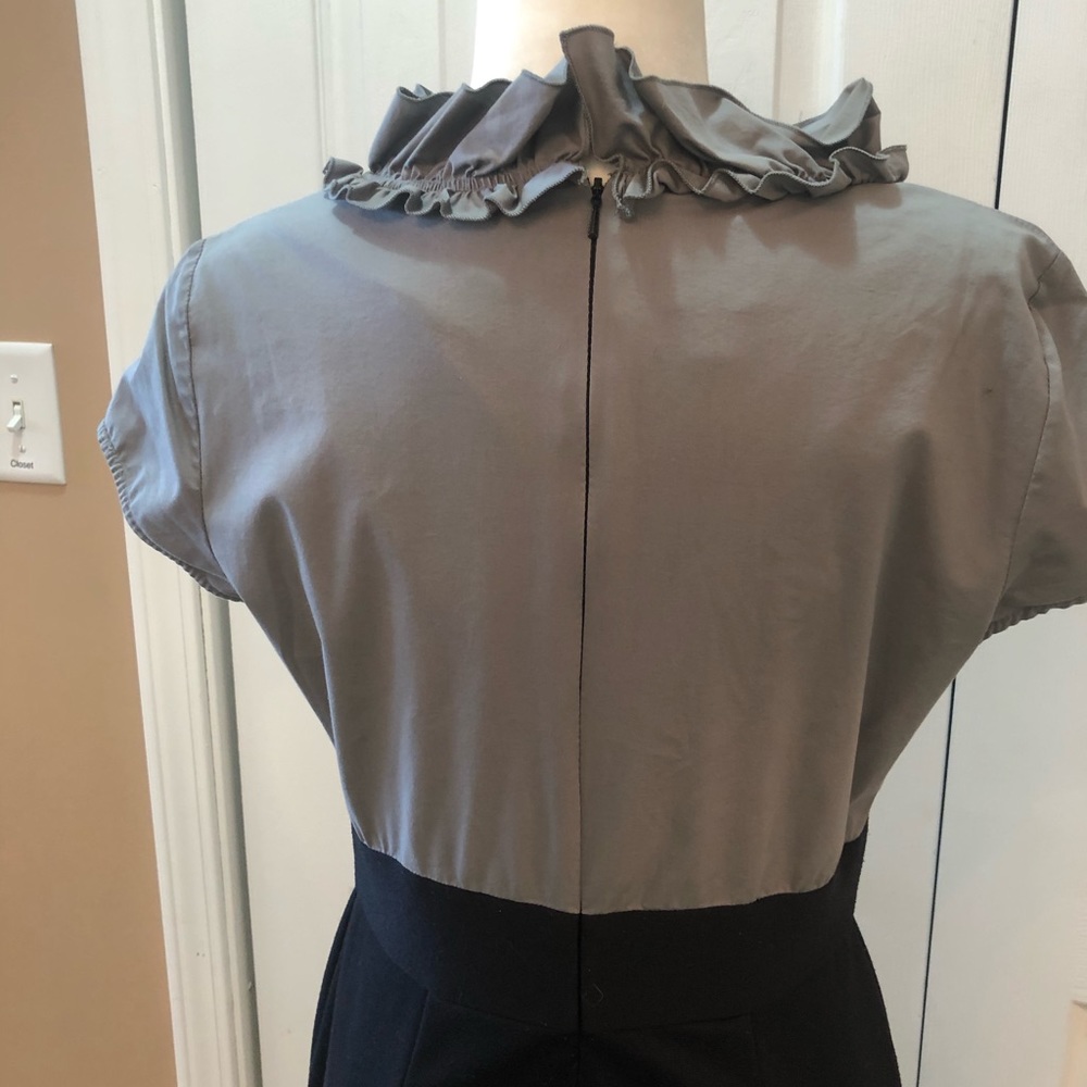Beautiful Black/ Gray Ruffle Dress - Picture 4 of 7